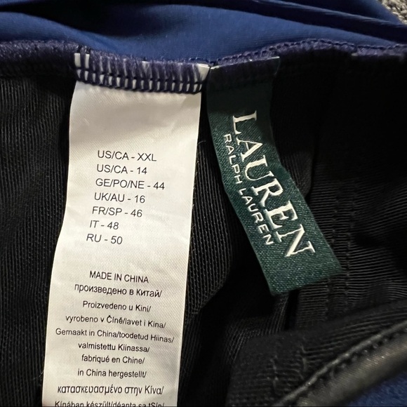 Lauren Ralph Lauren Beach Club Solids Twist Underwire One-Piece Blue Swimsuit - Picture 7 of 8